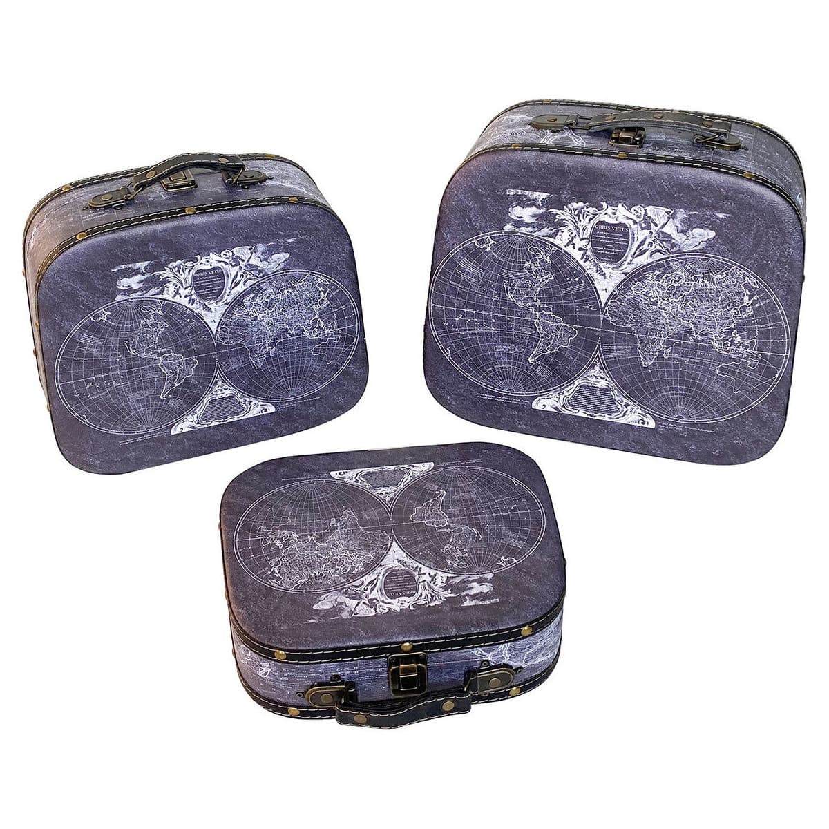 Signes Grimalt Vintage Boxy Svět 3 Jednotky Modrá