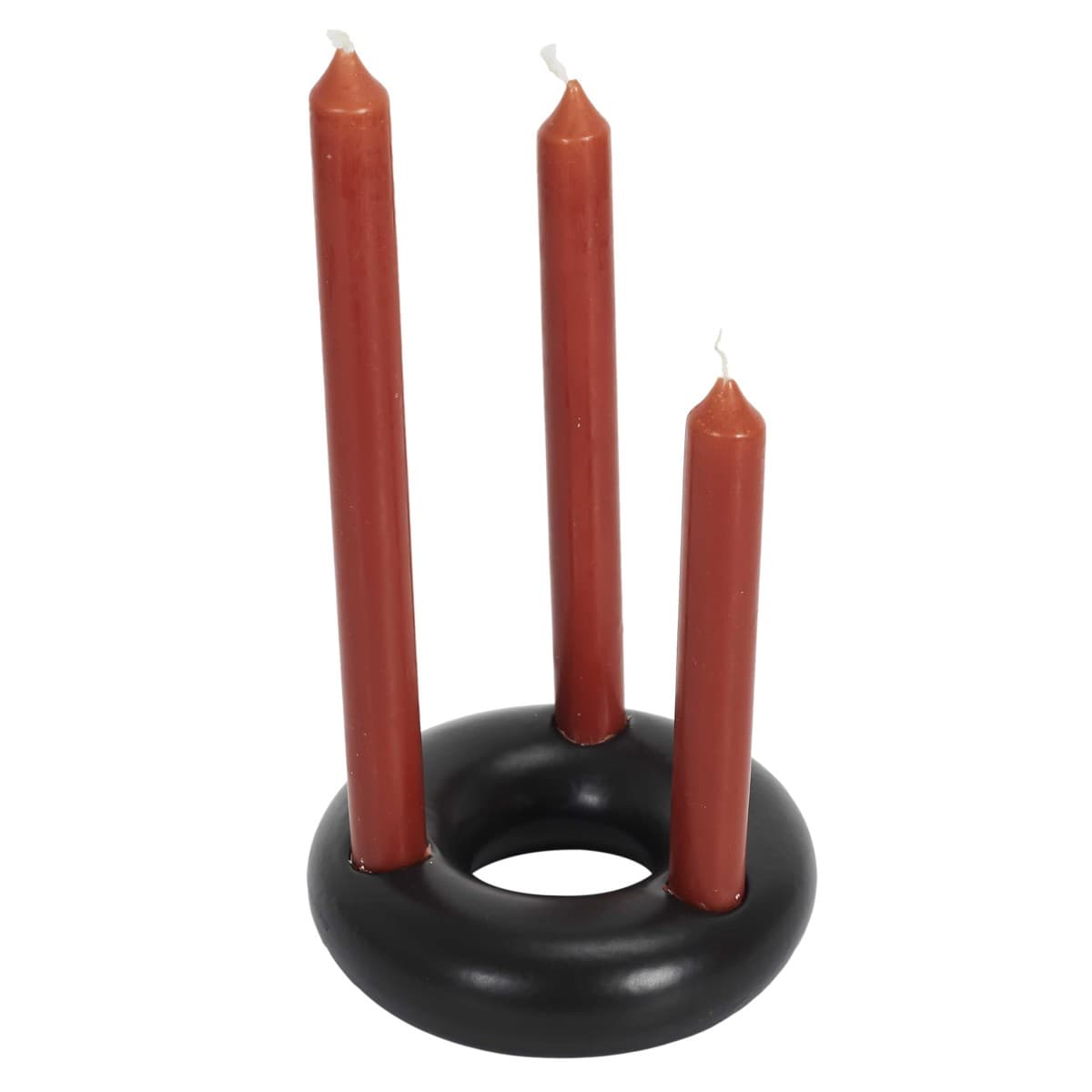 The home deco factory SUPPORT 3 BOUGIES NOIR M24 Černá