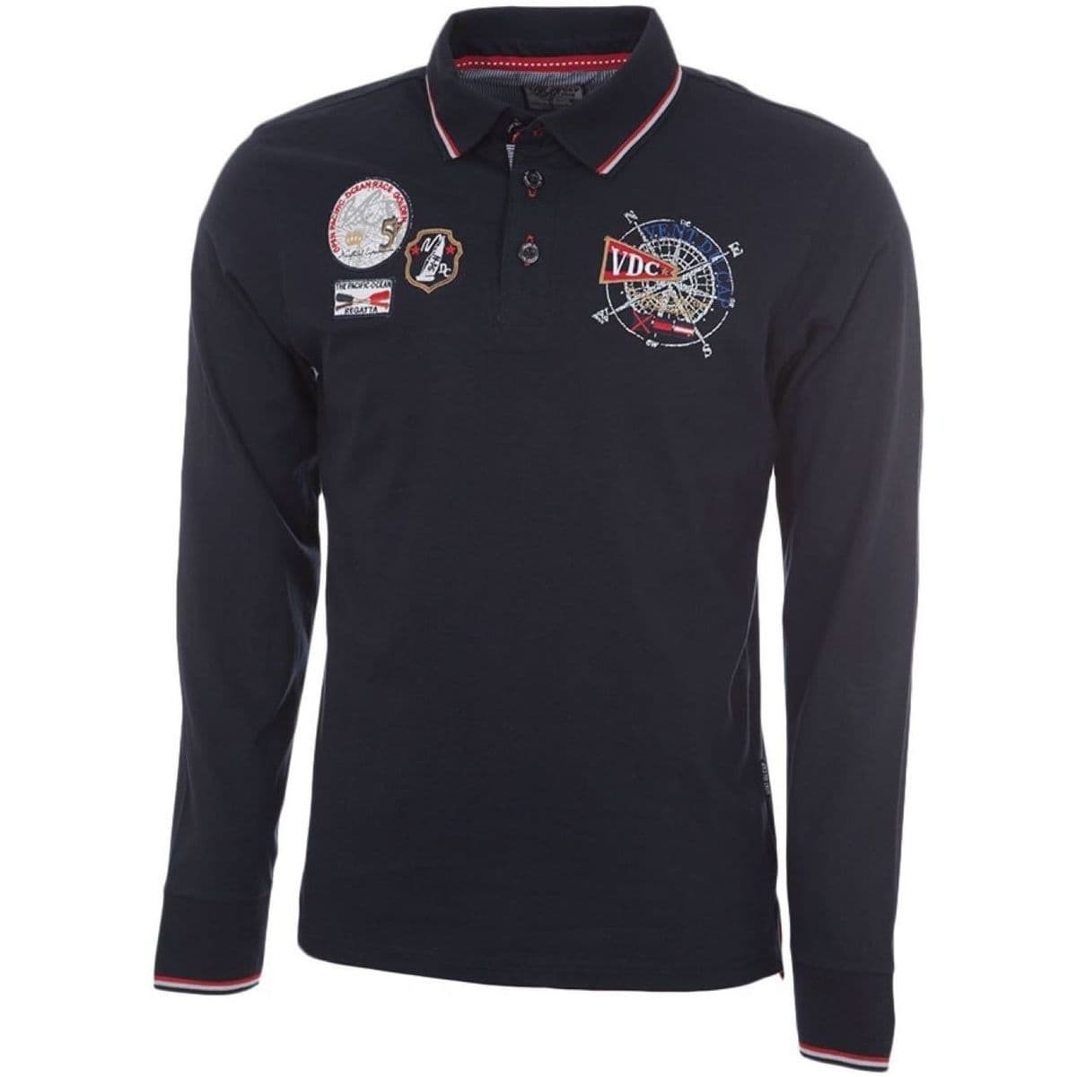 Vent Du Cap Polo manches longues garçon ECAPLANO Tmavě modrá