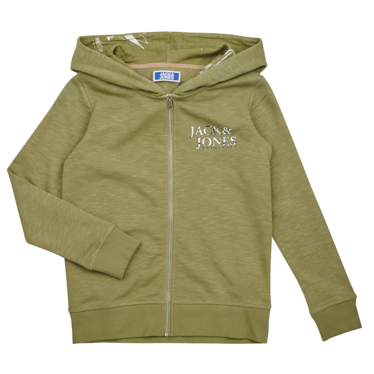 Jack & Jones JORCRAYON SWEAT ZIP HOOD Zelená
