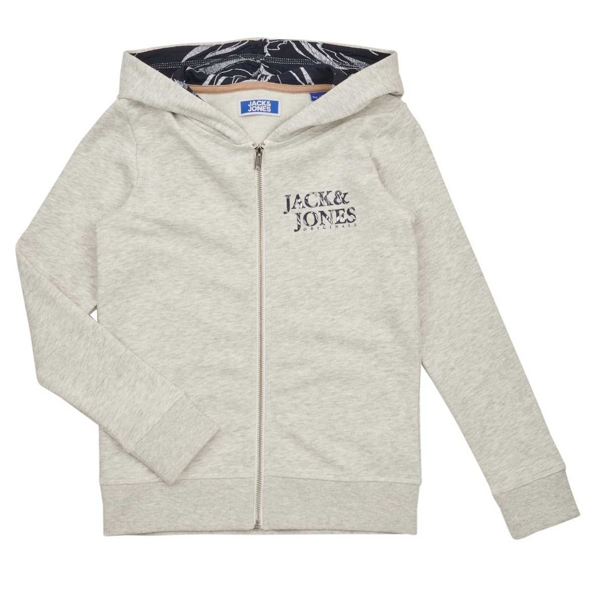 Jack & Jones JORCRAYON SWEAT ZIP HOOD Béžová