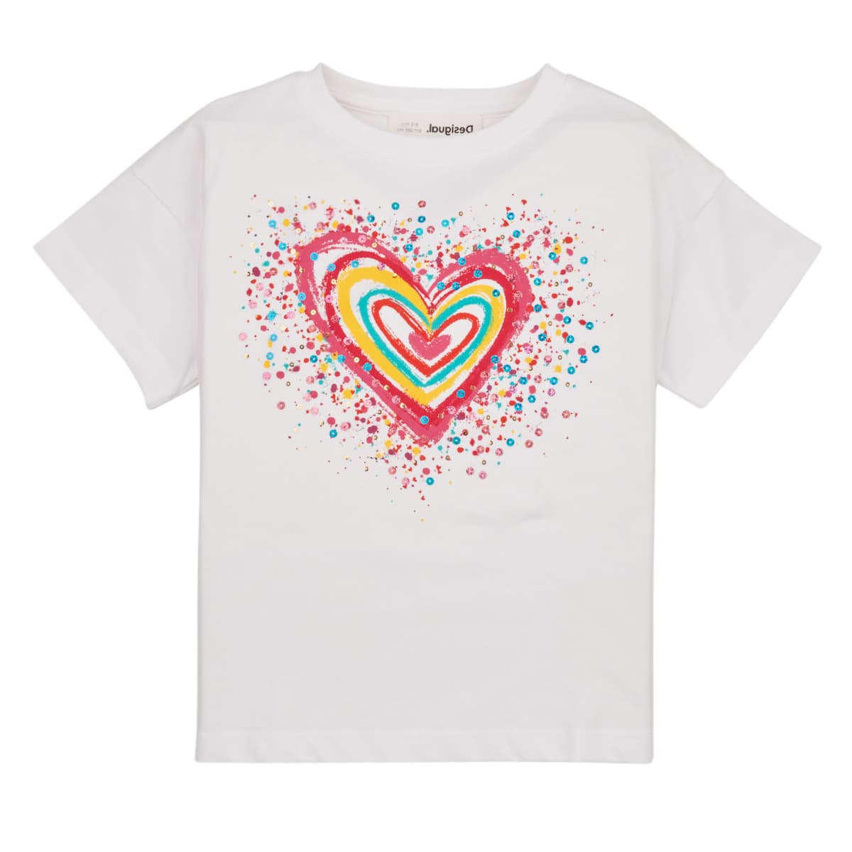 Desigual TS_HEART Bílá