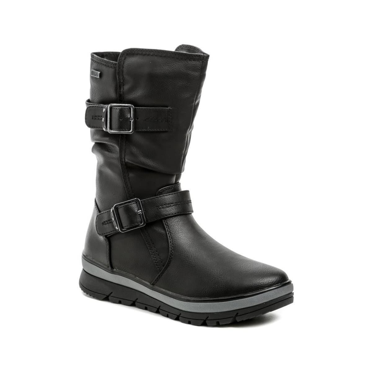 Jana 8-26469-29 černé dámské zimní boty šíře H Černá