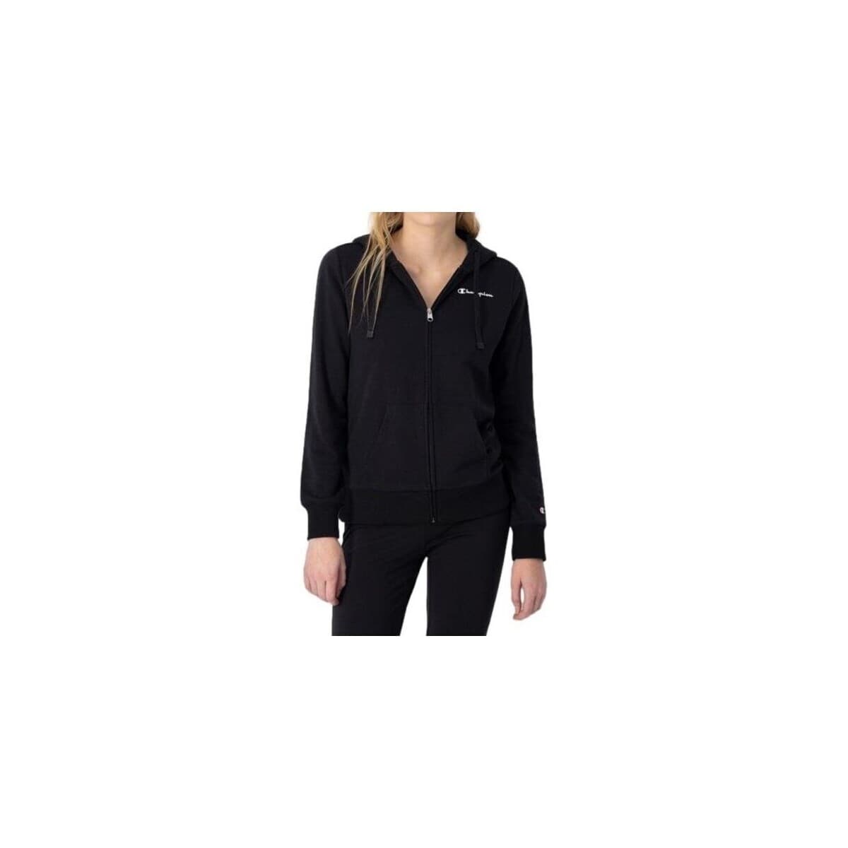 Champion Hooded Full Zip Sweatshirt Černá