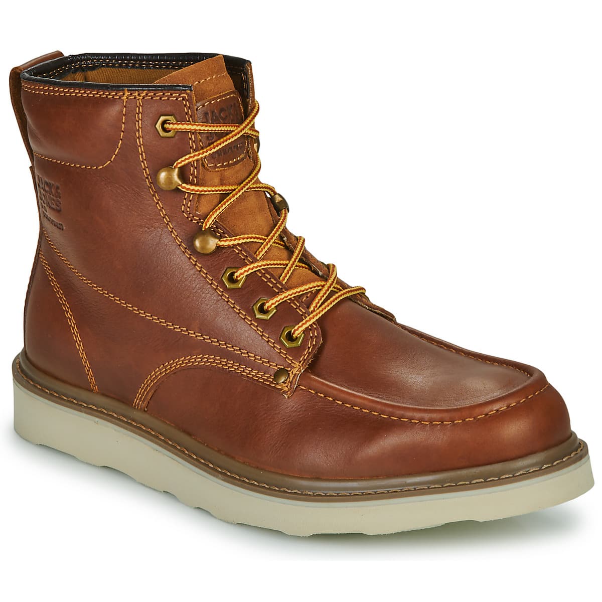 Jack & Jones JFWALDGATE MOC LEATHER BOOT Hnědá