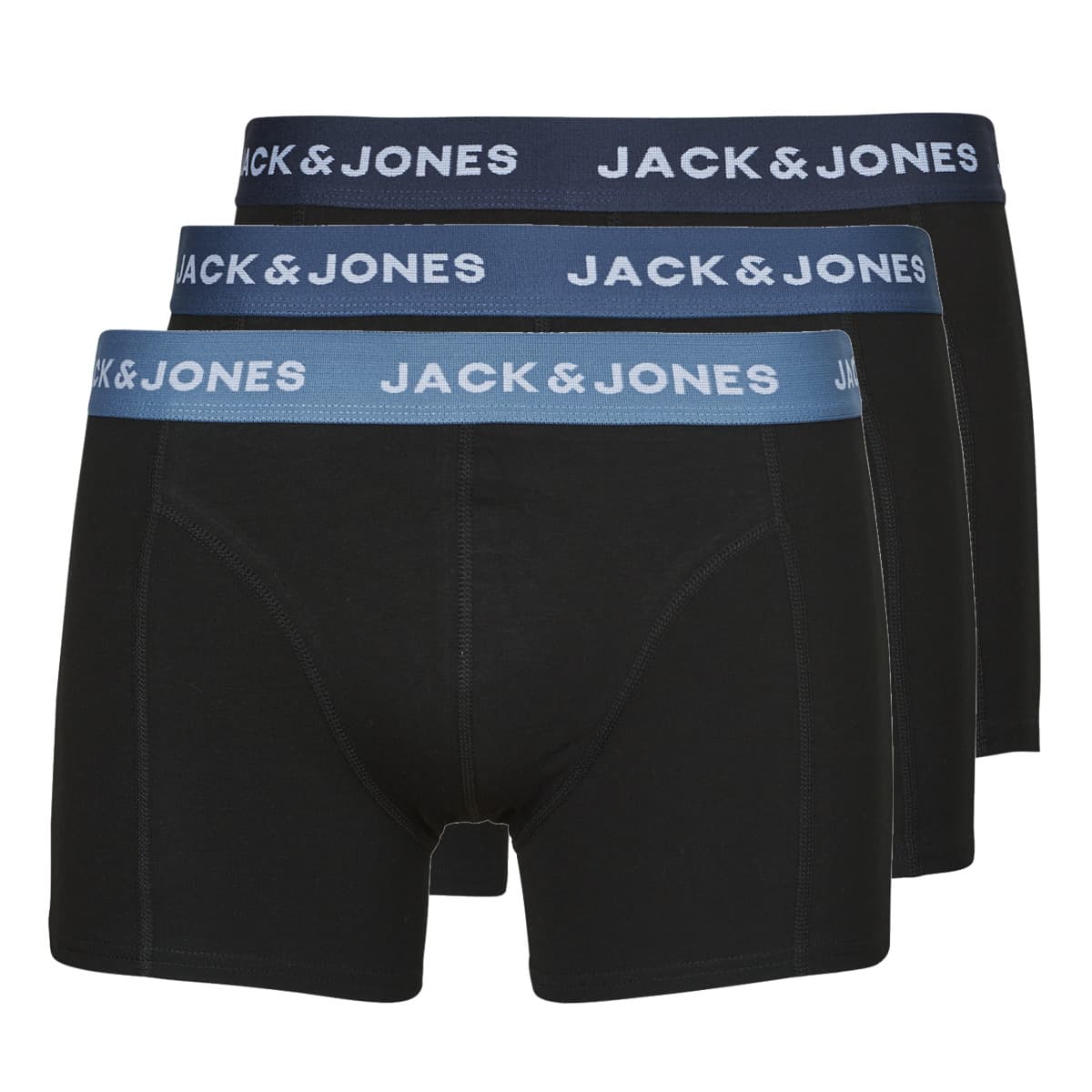 Jack & Jones JACSOLID TRUNKS 3 PACK OP Černá