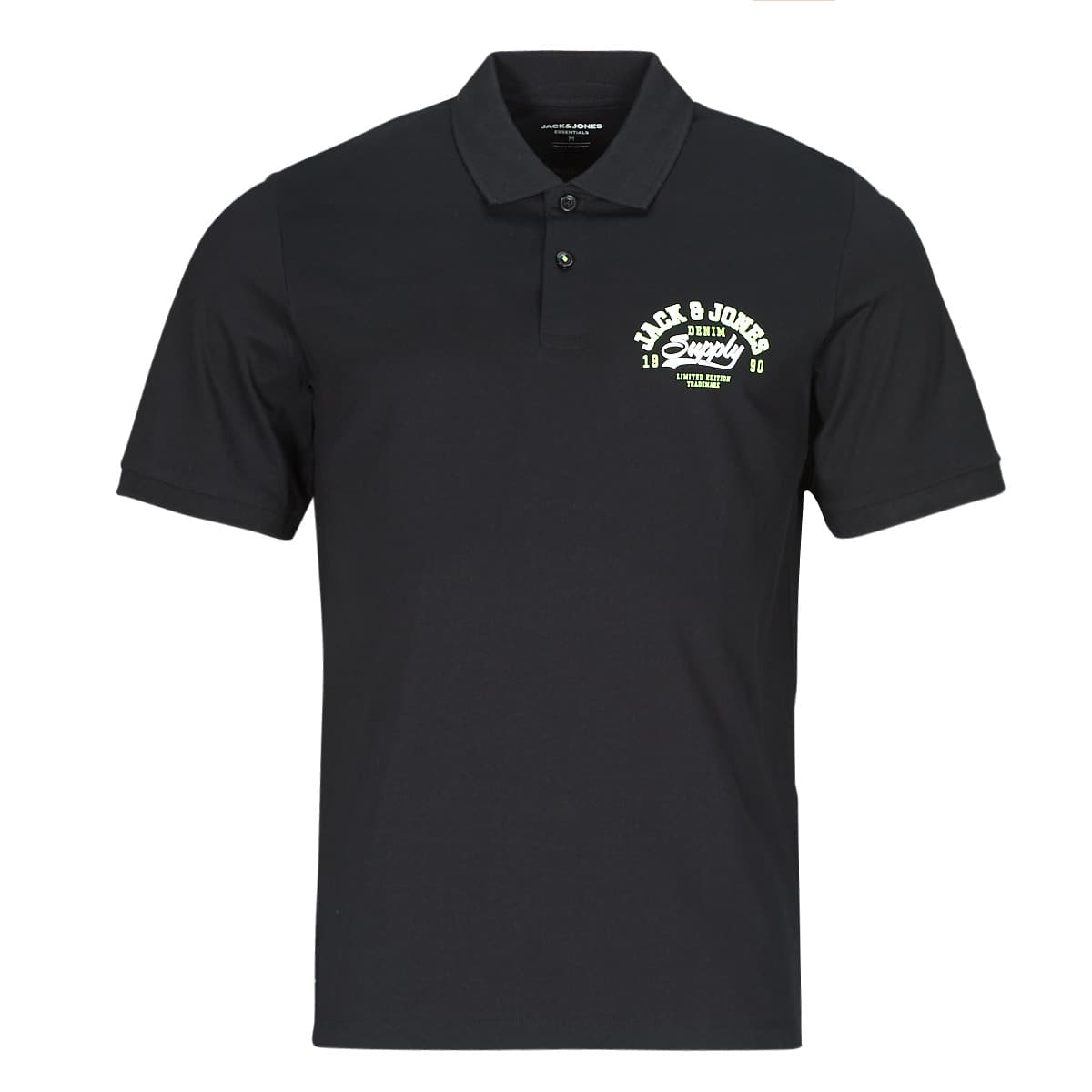 Jack & Jones JJELOGO POLO SS 2 COL SS24 SN Černá
