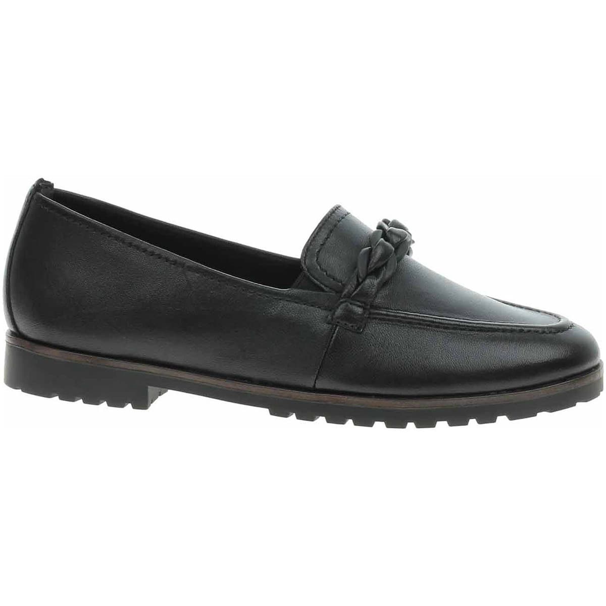 Tamaris Dámské mokasiny 1-24200-42 black leather Černá