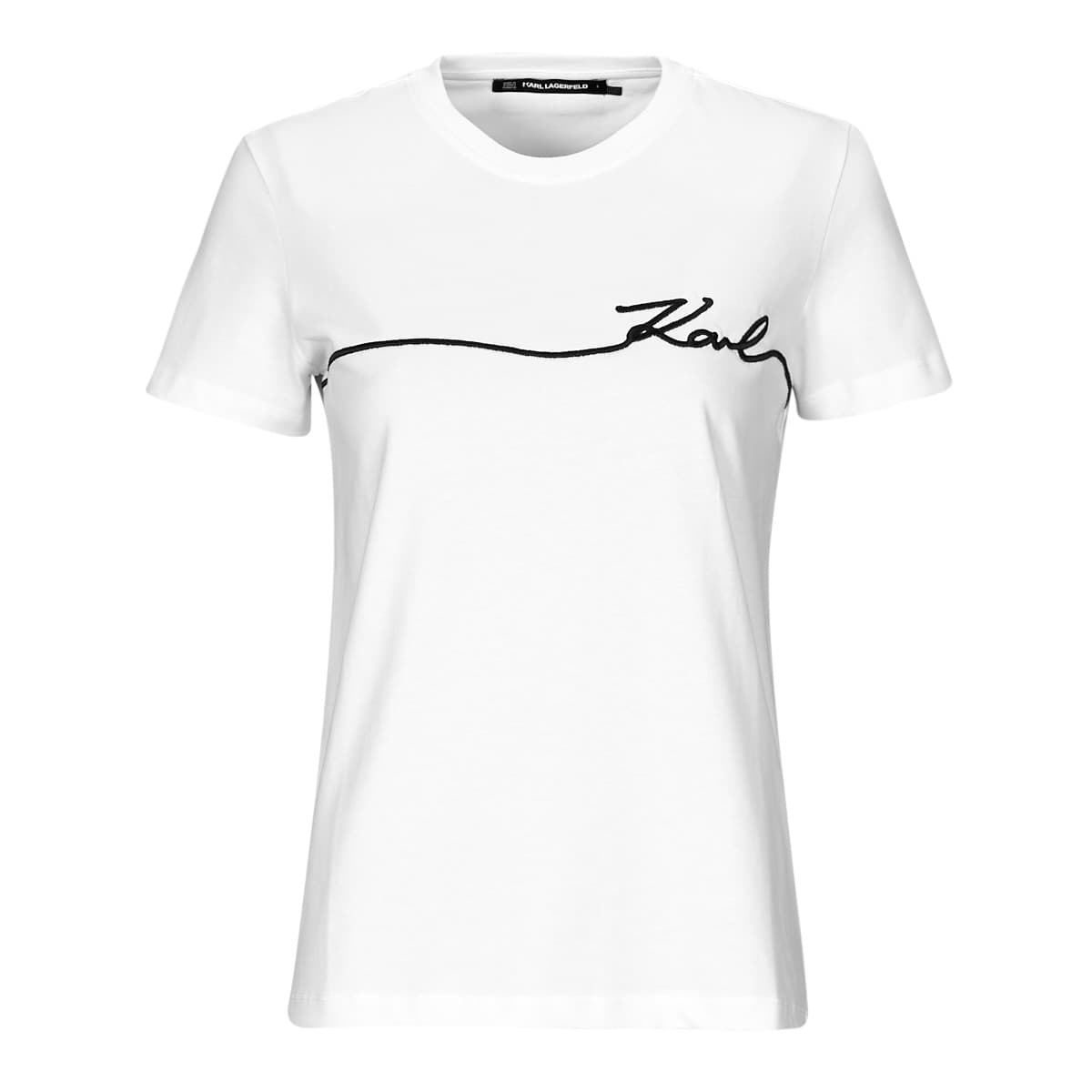 Karl Lagerfeld SEASONAL LOGO T-SHIRT Bílá