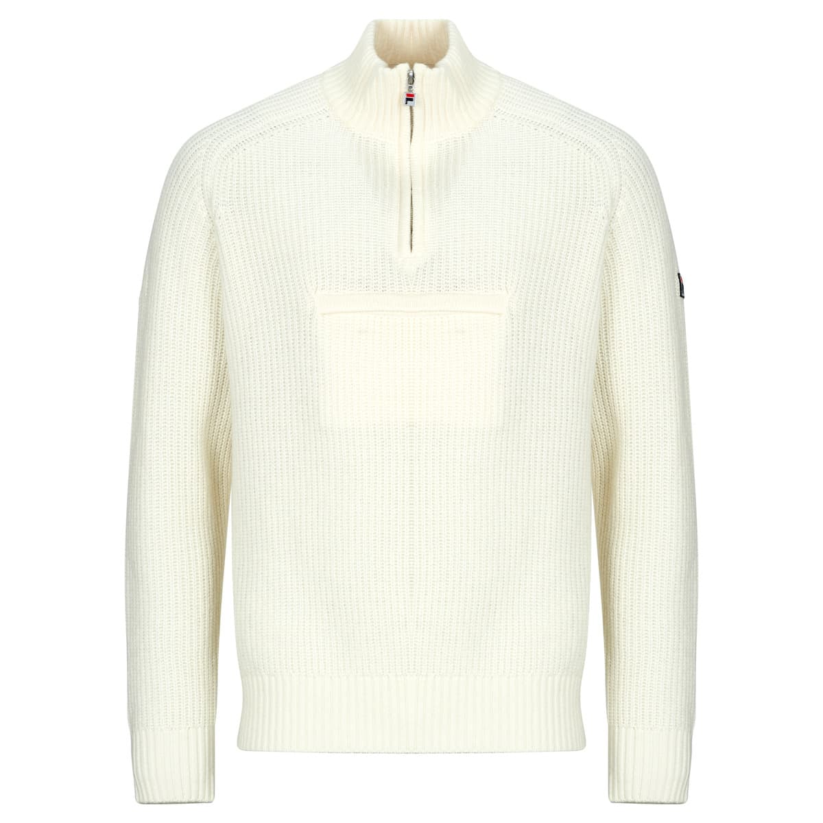 Fila GIOVANNI RELAXED HALF-ZIP KNIT SAILING SWEATER Bílá