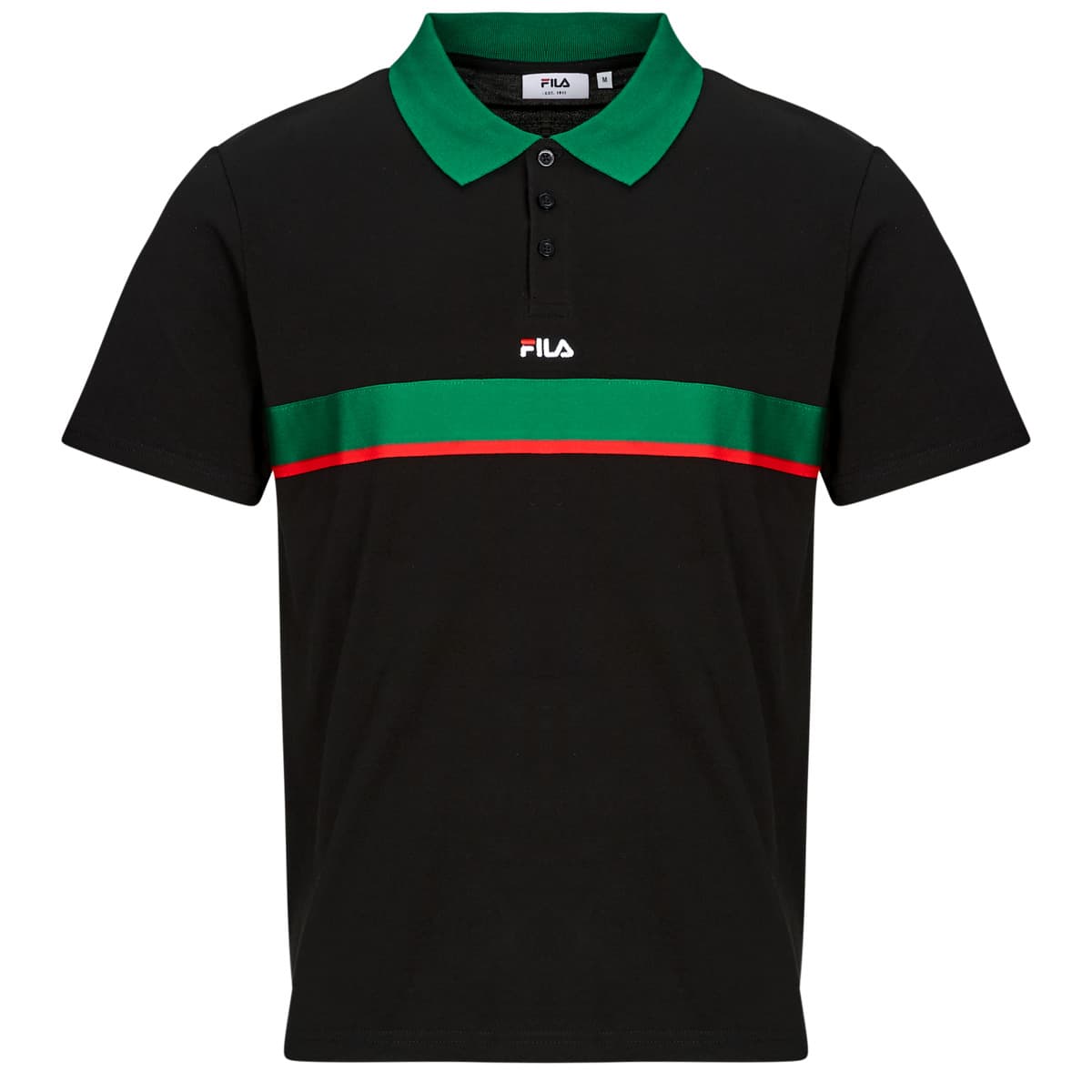 Fila SAGANO RELAXED TAPED POLO SHIRT Černá