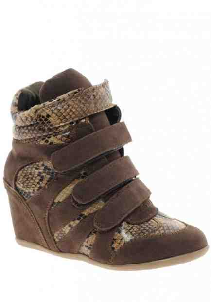 Claudia Ghizzani Tenisky na klínku s imitací hadí kůže Velikost: 36