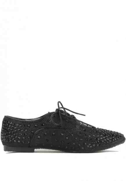 Látkové tenisky s krystaly Timeless černé Velikost: 39