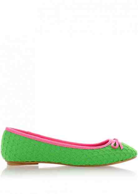 Pletené zelené baleríny Qube Velikost: 37