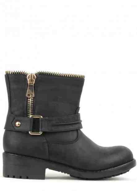Stylové zipové černé kotníkové boty Claudia Ghizzani Velikost: 36