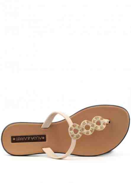 Hnědé zdobené žabky Terra &amp; Aqua Velikost: 36