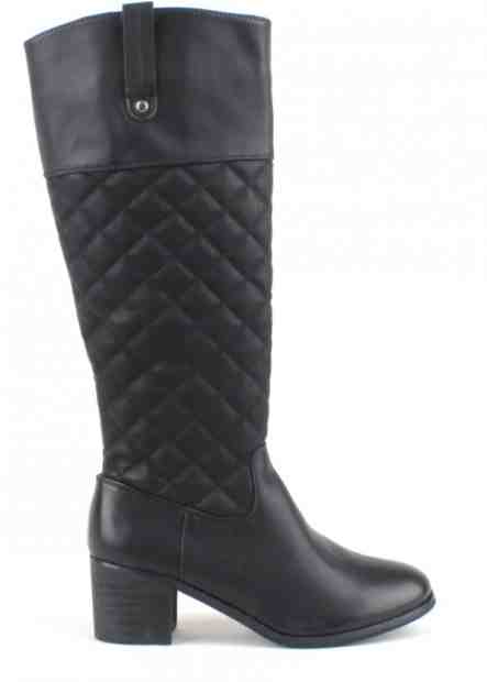 Černé prošívané kozačky D’Angela Velikost: 36