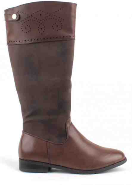 Hnědé kozačky s dírkováním D’Angela Velikost: 36