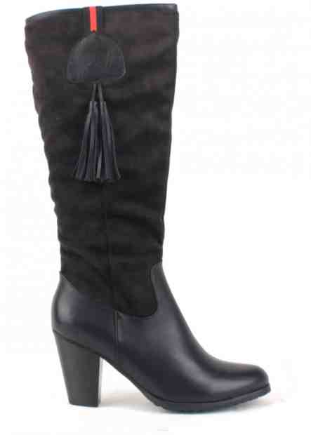 Černé kozačky na podpatku Alex SIlva Velikost: 36