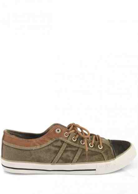 Claudia Ghizzani Zelené pánské tenisky s koženým lemem Coolman Velikost: 42