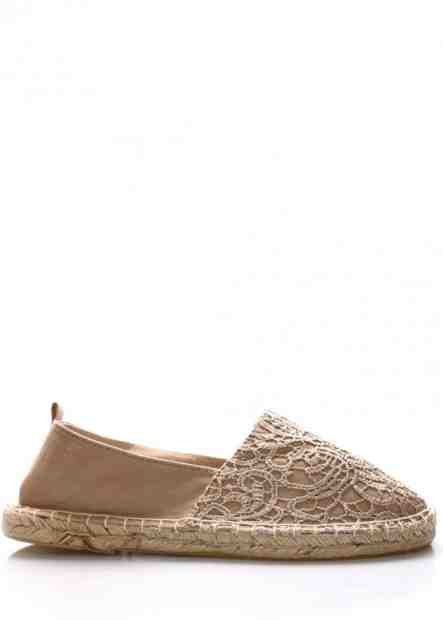 Béžové espadrilky s krajkou Monshoe Velikost: 36