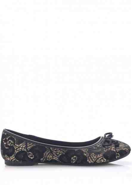 Černé krajkové baleríny Monshoe Velikost: 37