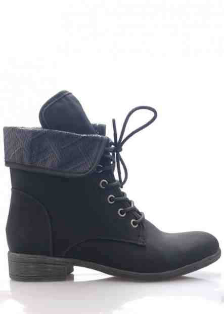Černé šněrovací boty Monshoe Velikost: 36