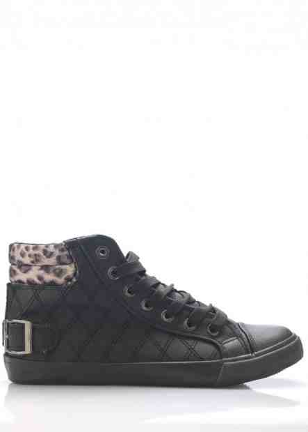 Černé prošívané tenisky se světlým lemem Claudia Ghizzani Velikost: 36