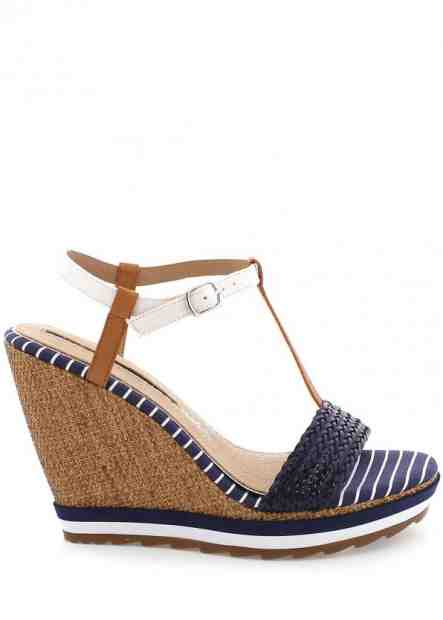 Modré sandály na klínku MARIA MARE Velikost: 39
