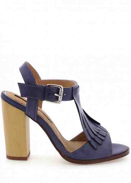 Modré sandály s trásněmi na podpatku MARIA MARE Velikost: 36