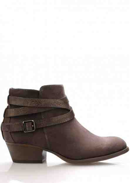 Šedé boty na podpatku s řemínky Claudia Ghizzani Velikost: 37