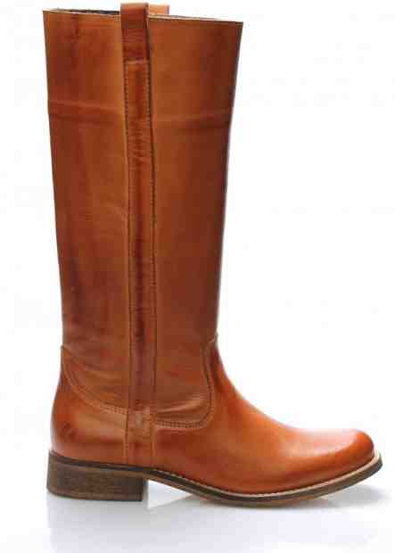 Hnědé kožené nižší kozačky Online Shoes Velikost: 37