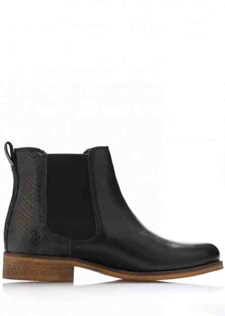 Černé kožené boty pérka Online Shoes Velikost: 38