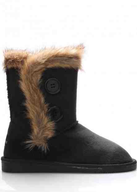 Černé válenky s kožíškem Canadians Velikost: 38