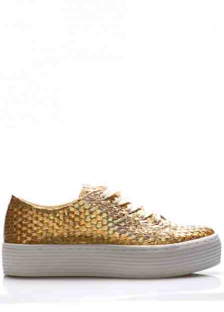 Zlaté metalické tenisky na platformě Sixtyseven Velikost: 38
