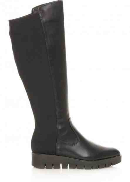 Černé elastické kozačky s hrubou podrážkou Sixtyseven Velikost: 36