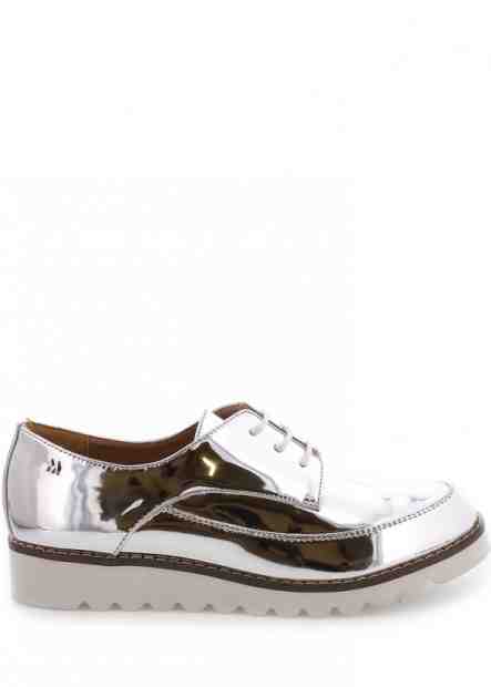 Stříbrné polobotky s bílou podrážkou MARIA MARE Velikost: 35