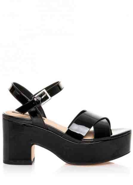 Černé sandály s platformou MTNG Velikost: 36