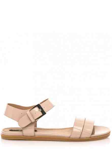 Béžové lesklé nízké sandálky MTNG Velikost: 36