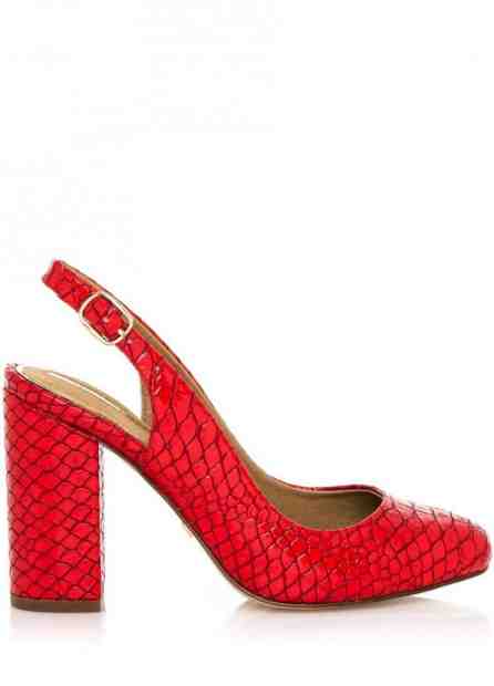 Červené lodičky s otevřenou patou Maria Mare Velikost: 38