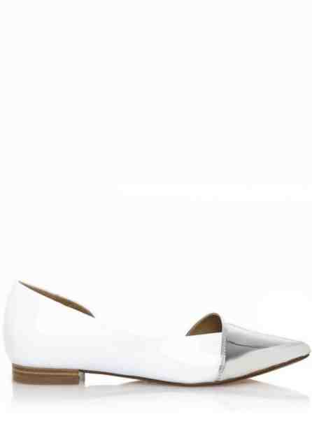 Bílé baleríny se stříbrnou špičkou Maria Mare Velikost: 37