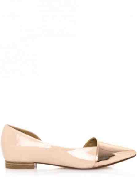 Béžové baleríny s metalickou špičkou Maria Mare Velikost: 37