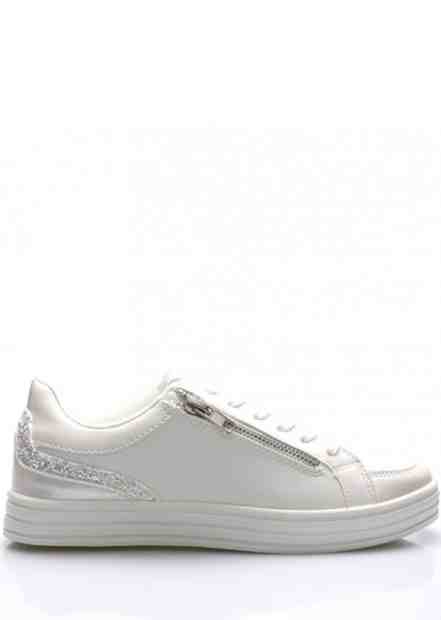 Bílé tenisky se zipem Claudia Ghizzani Velikost: 37