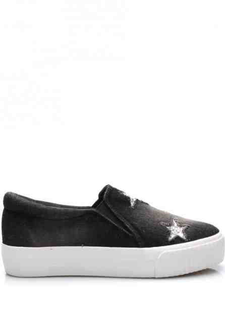 Černé jeansové nazouvací tenisky Claudia Ghizzani Velikost: 36