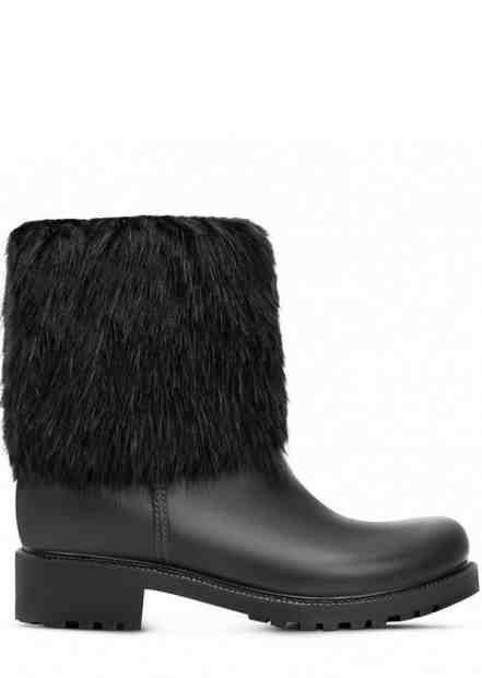 Break &amp; Walk Černé nižší holiny s kožešinou Break&amp;Walk Velikost: 36