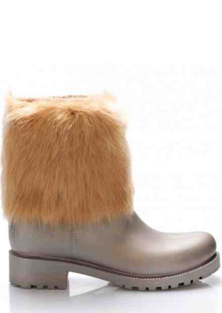 Break &amp; Walk Stříbrné holiny s kožešinou Break&amp;Walk Velikost: 37