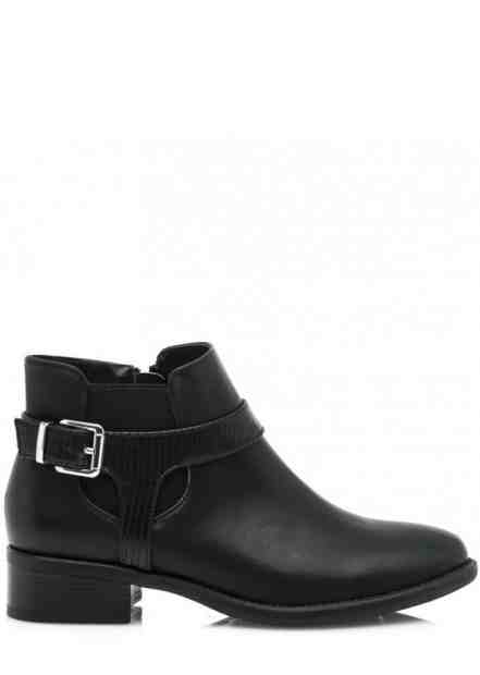 Černé kotníkové boty s řemínkem a vsadkou Maria Mare Velikost: 36