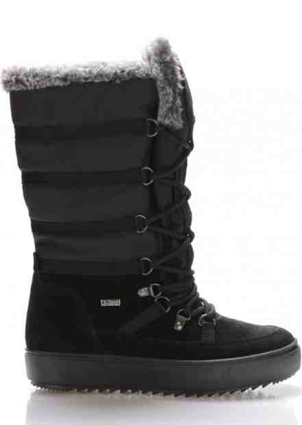 Černé italské sněhule s šedým kožíškem M&amp;G Velikost: 37