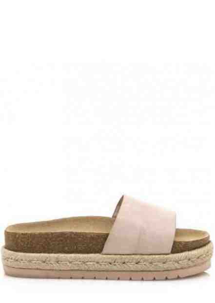 Béžové pantofle s espadrilovou podrážkou MTNG Velikost: 36