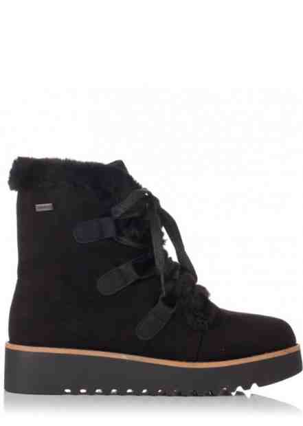 Černé zimní boty na nízkém klínku MTNG Velikost: 37